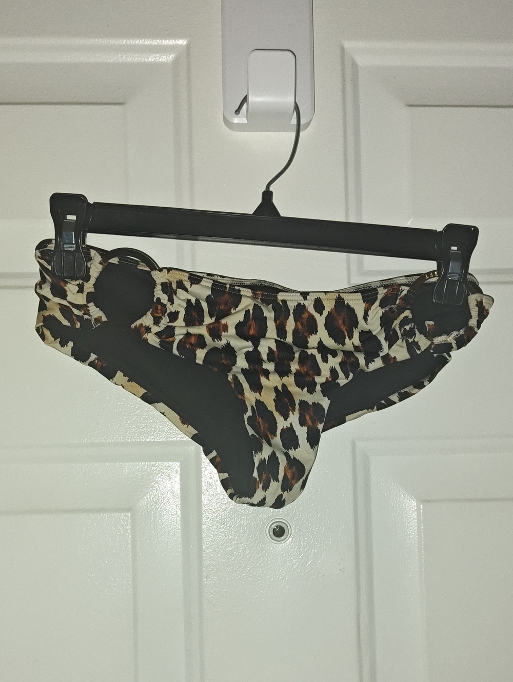 Victoria's Secret Leopard Print Woman's Swim Bottoms - Brown and Cream
